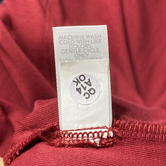 J. Jill Tee Shirt Womens L Red Pima Cotton Crew Neck High Low Hi-Lo Sustainable - Picture 10 of 11